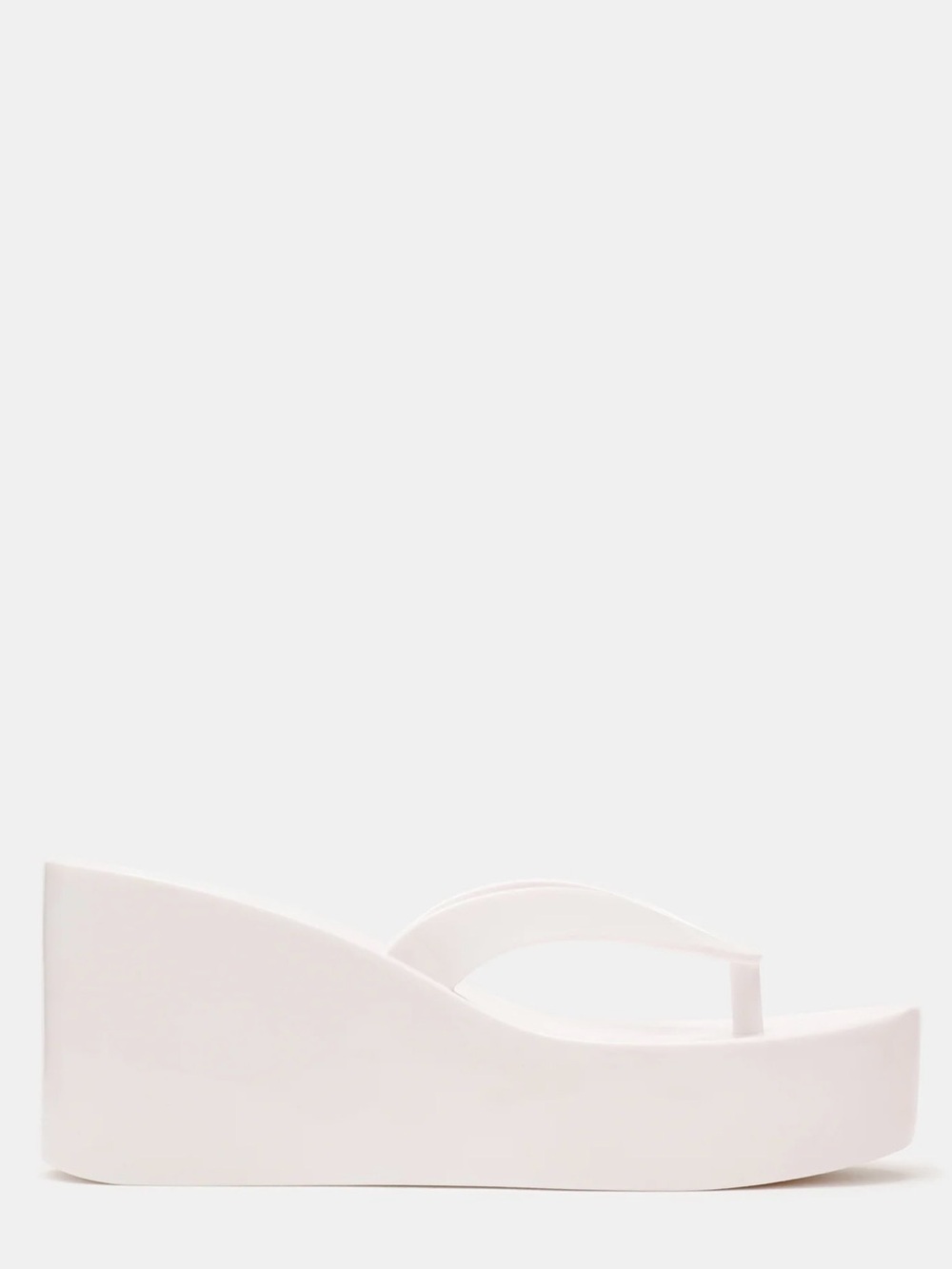 Steve Madden White Platform Wedge Flip Flop
